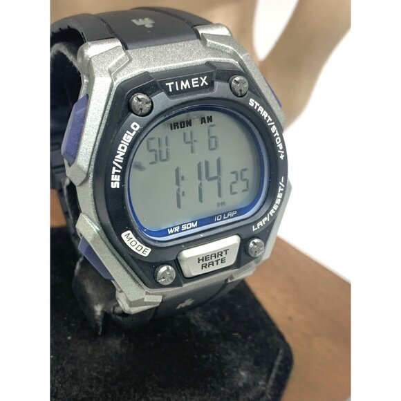 Timex Men's Watch TW5M51200 Ironman Quartz Digital Indiglo Black Rubber Band - Picture 14 of 15